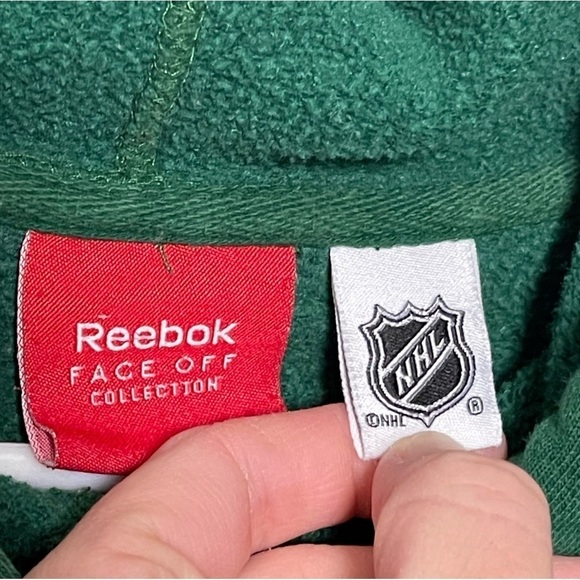 Y2K Minnesota Wild NHL Reebok Hoodie Sweatshirt - Picture 3 of 4